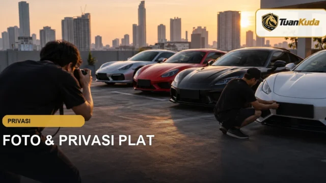 Fotografer komunitas menjaga privasi plat nomor kendaraan