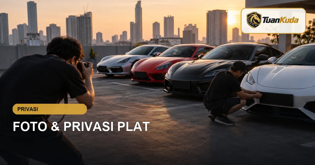 Fotografer komunitas menjaga privasi plat nomor kendaraan