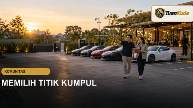 Organizer mengevaluasi titik kumpul komunitas yang aman
