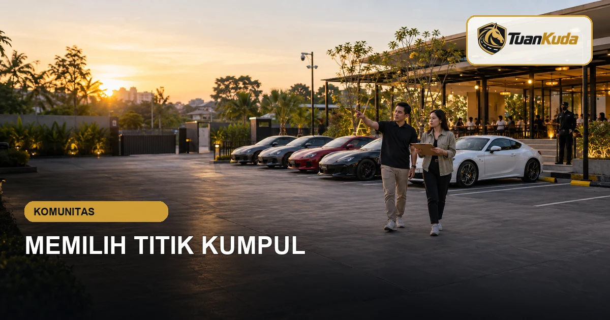 Organizer mengevaluasi titik kumpul komunitas yang aman
