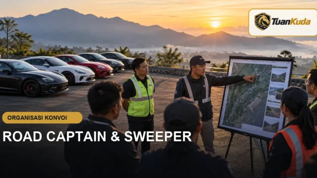 Briefing road captain marshal dan sweeper sebelum konvoi