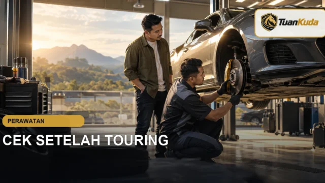 Pemeriksaan rem ban dan kaki-kaki mobil setelah touring