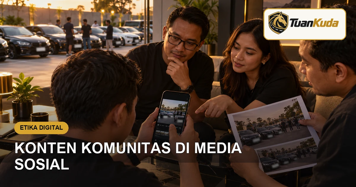 Anggota komunitas meninjau foto mobil dan menyamarkan plat sebelum dipublikasikan