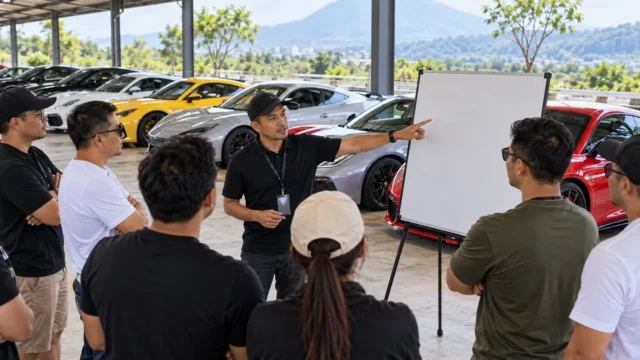 Ilustrasi panduan komunitas mobil sport TuanKuda